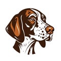 Logo German Shorthaired Pointer Dog On Isolated Tansparent Background, Png. Generative AI