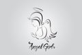 Logo angel praying Royalty Free Stock Photo