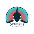 Logo grampus whale.