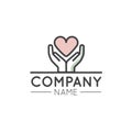 Logo Graphic Element for Nonprofit Organizations and Donation Centre Royalty Free Stock Photo