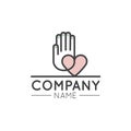 Logo Graphic Element for Nonprofit Organizations and Donation Centre