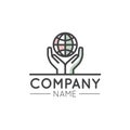 Logo Graphic Element for Nonprofit Organizations and Donation Centre