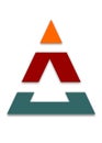 Logo Graphics Image Icon in form of Triangle and Two Strips on it