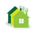 Logo green house real estate icon vector design Royalty Free Stock Photo