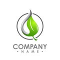 Logo of green leaf ecology nature element vector icon. Design sh Royalty Free Stock Photo