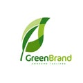 Logo of green leaf ecology nature element vector icon Royalty Free Stock Photo