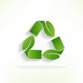 Logo green leafs recycle symbol icon vector design Royalty Free Stock Photo