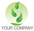 Logo green leaves