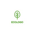 Logo green tree, ecology, health symbol, environmentally friendly product, symbol of quality Royalty Free Stock Photo