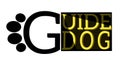 Logo of Guide dogs for the blind footprints Royalty Free Stock Photo