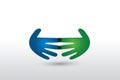 Logo handshake business people vector