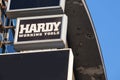 Logo of Hardy Working Tools in front of one of their retailer. Hardy is a Polish corporation, a manufacturer of tools known