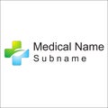 Medical logo green and blue colors