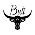 Logo head of a bull. Icon buffalo.