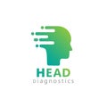 Logo head digital medical clinic man health vector Royalty Free Stock Photo