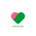 Logo for health care heart shape. Health care logo in the form of heart