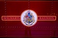 Logo of Hogwarts railways on train