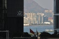 Logo of the Hong Kong Legislative Council on the wall of LegCo Complex. 13 Nov 2021