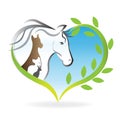 Logo of horse, dog and cat Royalty Free Stock Photo