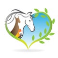 Logo of horse, dog and cat Royalty Free Stock Photo