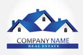 Logo houses real estate vector icon