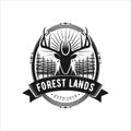 Forest land logo vintage
