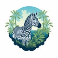 Logo Design For Huntington\'s Disease Unit With Zebra Plant Royalty Free Stock Photo
