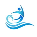 People wellness woman, children charity logo icon.