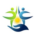 People wellness woman, children charity logo icon.