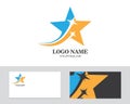 logo,icon company card fast star vector illustration