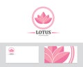 logo,icon company card lotus vector illustration