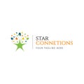 Star Connections Logo Vector Template Design Illustration Royalty Free Stock Photo