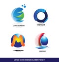 Logo icon design elements set Royalty Free Stock Photo