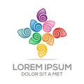 Logo icon design snail colors business template Royalty Free Stock Photo