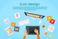 Logo Icon Designer Drawing Desk Workspace Royalty Free Stock Photo