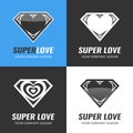 Logo. Icon. Heart. Super love.