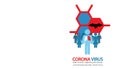 LOGO icon illustration medical corona virus, modern design idea concept vector.flat design.