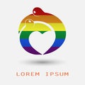Logo Icon Loving Couple Embracing, Hands Sharing Hug. Gay Pride. LGBT Concept. Love Gender Elements People Hugging