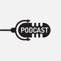 Logo or icon podcast with white background,vector graphic