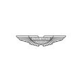 Aston martin logo editorial illustrative on white background