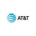 AT&T logo editorial illustrative on white background