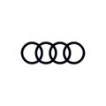 Audi logo editorial illustrative on white background Royalty Free Stock Photo