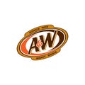 AW logo editorial illustrative on white background