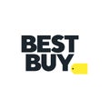 Best buy logo editorial illustrative on white background Royalty Free Stock Photo