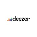 Deezer logo editorial illustrative on white background