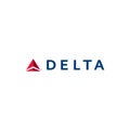 Delta logo editorial illustrative on white background