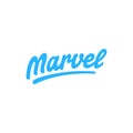 Marvel logo editorial illustrative on white background