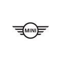 MINI logo editorial illustrative on white background