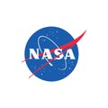 NASA logo editorial illustrative on white background