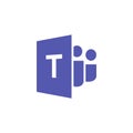 Microsoft teams logo editorial illustrative on white background